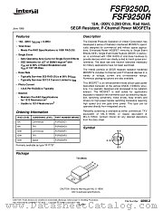 FSF9250D1 datasheet pdf Intersil