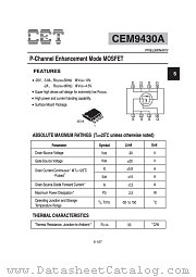 CEM9430 datasheet pdf Chino-Excel Technology