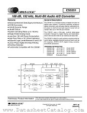CS5351-BZ datasheet pdf Cirrus Logic