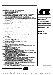 AT91SAM7S64-AI datasheet pdf Atmel