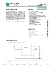AAT1154IAS-2.5-T1 datasheet pdf ANALOGIC TECH