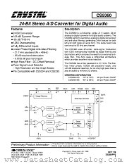 CS5360-BS datasheet pdf Cirrus Logic