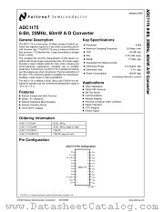 ADC1175CIJMX datasheet pdf National Semiconductor