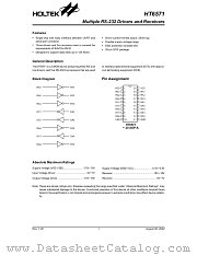 HT6571 datasheet pdf Holtek Semiconductor