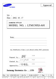 LTM150XI-A01 datasheet pdf Samsung Electronic