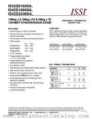 IS42S16800A-10TL datasheet pdf Integrated Silicon Solution Inc