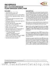IS61SF6432 datasheet pdf Integrated Circuit Solution Inc