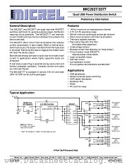MIC2027-2BM datasheet pdf Micrel Semiconductor