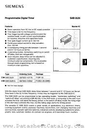SAB0529 datasheet pdf Siemens