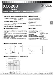 XC6203P252TL datasheet pdf Torex Semiconductor