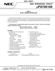 UPD705100GJ-100-8 datasheet pdf NEC