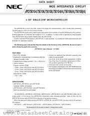 UPD750104CUA datasheet pdf NEC