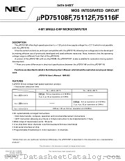 UPD75116F datasheet pdf NEC