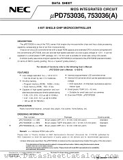 UPD753036A datasheet pdf NEC