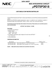 UPD75P3018 datasheet pdf NEC