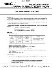 UPD780033AYGK datasheet pdf NEC