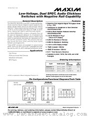 MAX4764ETB datasheet pdf MAXIM - Dallas Semiconductor