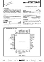 M37736MHL datasheet pdf Mitsubishi Electric Corporation