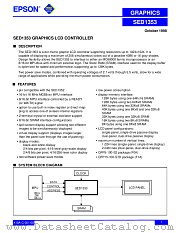 SED1353 datasheet pdf Epson Company