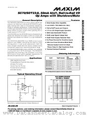 MAX4337EKA-T datasheet pdf MAXIM - Dallas Semiconductor