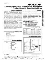 MAX4466EUK-T datasheet pdf MAXIM - Dallas Semiconductor