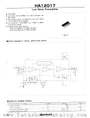 HA12017 datasheet pdf Hitachi Semiconductor