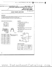 UPC1212C datasheet pdf NEC