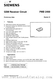 PMB2400 datasheet pdf Siemens