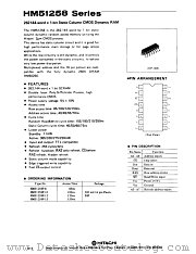 HM51258P datasheet pdf Hitachi Semiconductor