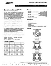 HA7-5102-2 datasheet pdf Intersil