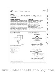 LF412AMH datasheet pdf National Semiconductor