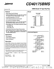 CD40175BMS datasheet pdf Intersil