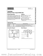 CD4023B datasheet pdf Fairchild Semiconductor