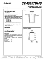 CD40257BMS datasheet pdf Intersil