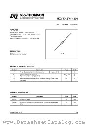 BZV47C200 datasheet pdf ST Microelectronics