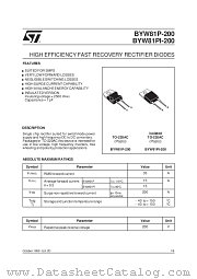 BYW81P datasheet pdf ST Microelectronics