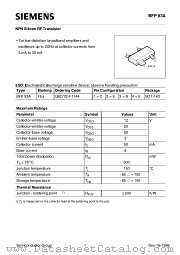 BFP93 datasheet pdf Siemens