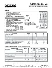 BC807-25-7 datasheet pdf Diodes