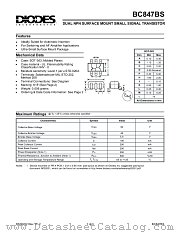 BC847BS-7 datasheet pdf Diodes
