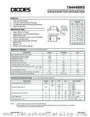 1N4448WS-7 datasheet pdf Diodes
