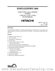 HM5212325FBPC-B60 datasheet pdf Hitachi Semiconductor