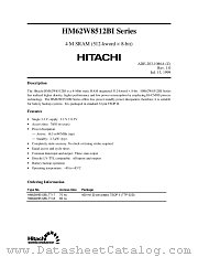 HM62W8512BLTTI-8 datasheet pdf Hitachi Semiconductor