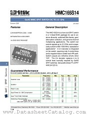 HMC165S14 datasheet pdf Hittite Microwave Corporation