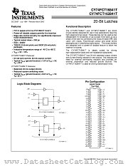 CY74FCT162841TTSSOP datasheet pdf Texas Instruments