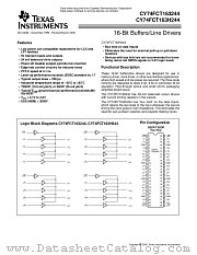 CY74FCT163H244TSSOP datasheet pdf Texas Instruments