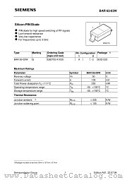 BAR63-03 datasheet pdf Siemens