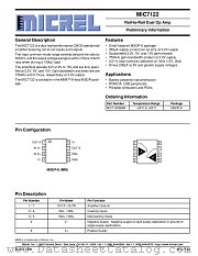 MIC7122BMM datasheet pdf Micrel Semiconductor