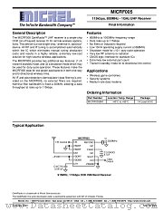MICRF005BM datasheet pdf Micrel Semiconductor