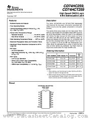 DC74HC259 datasheet pdf Texas Instruments