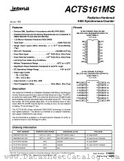 ACTS161HMSR datasheet pdf Intersil